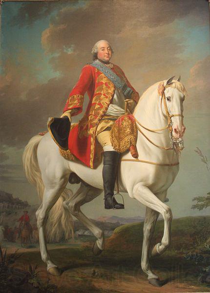 Alexandre Roslin Louis-Philippe, Duc D'Orleans, Saluting His Army on the Battlefield Norge oil painting art